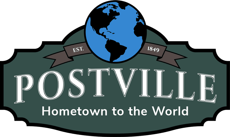 Postville Hometown to the World Est 1849 Logo